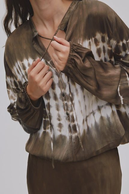 Rabens Saloner Ira Shirt - Dry Mocha Combo