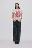 Rabens Saloner Ambla Tee - Luxe - White/Pink