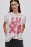 Rabens Saloner Ambla Tee - Luxe - White/Pink