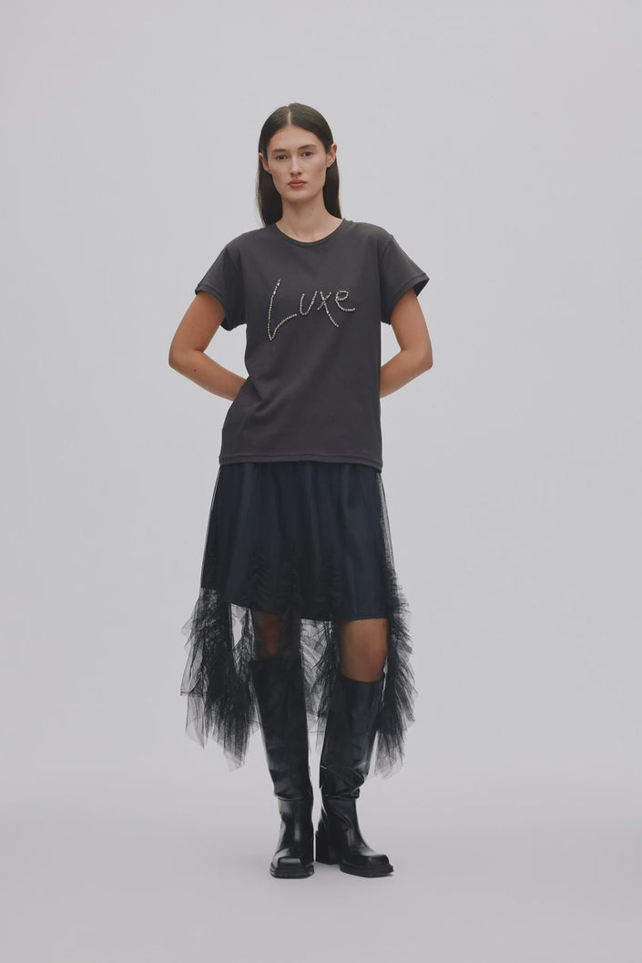 Rabens Saloner Glenda Skirt - Black Tulle