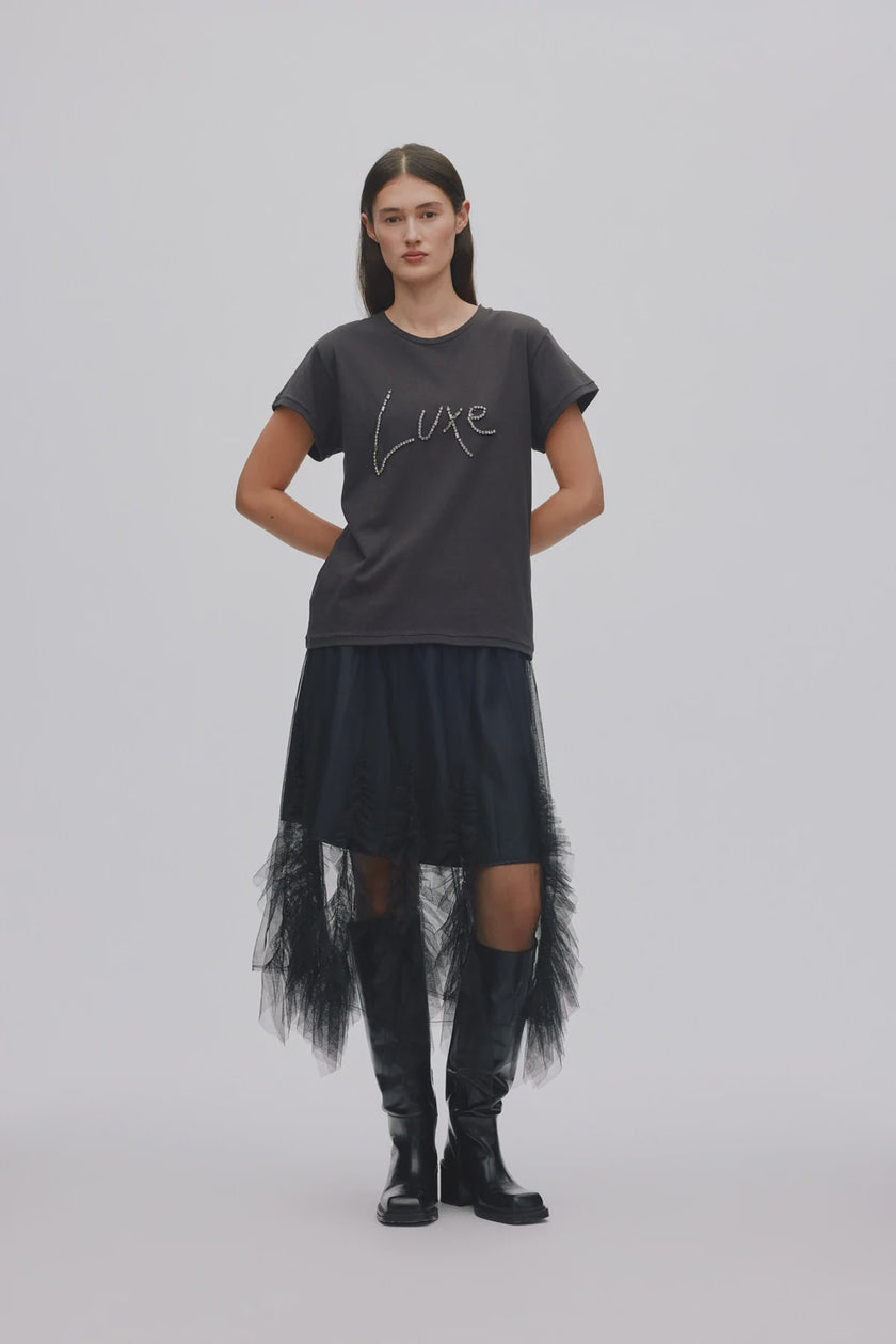 Rabens Saloner Glenda Skirt - Black Tulle