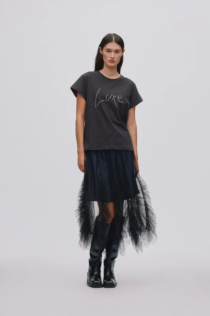 Rabens Saloner Glenda Skirt - Black Tulle