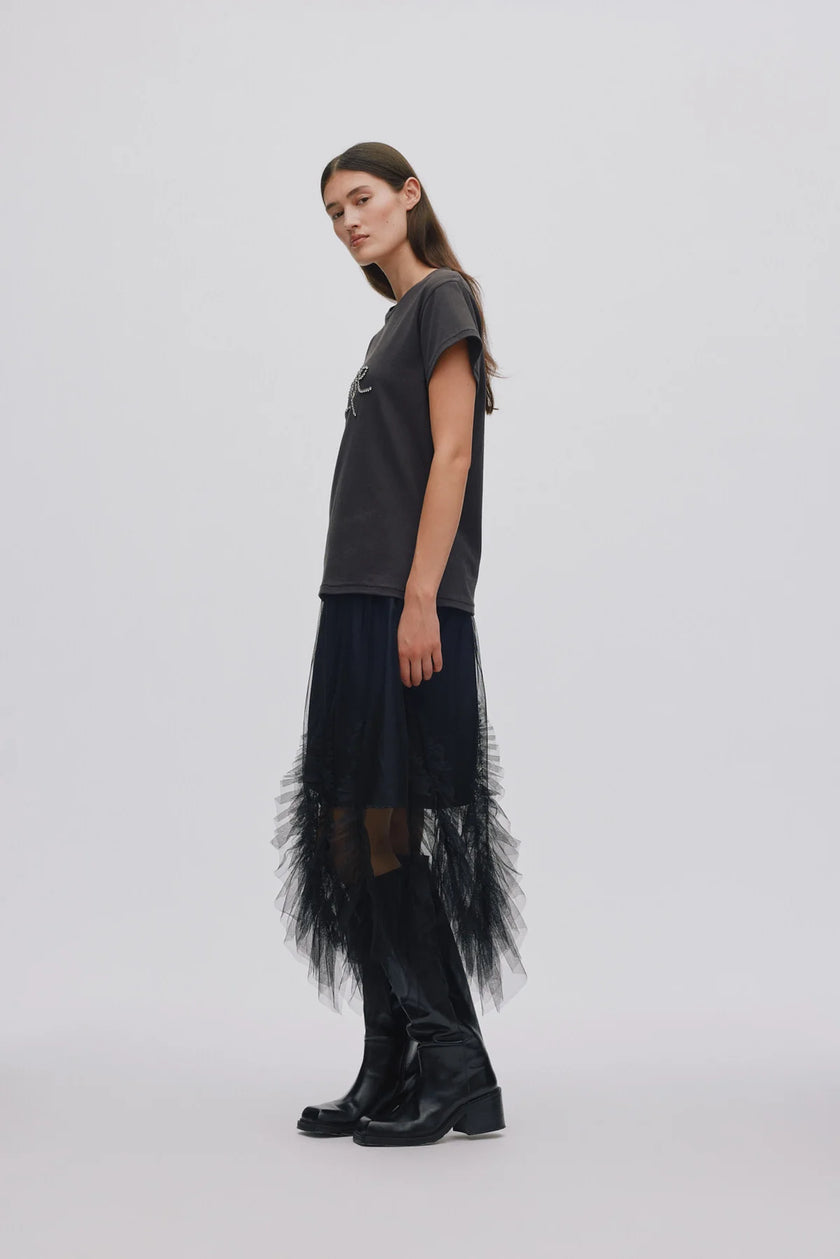 Rabens Saloner Glenda Skirt - Black Tulle