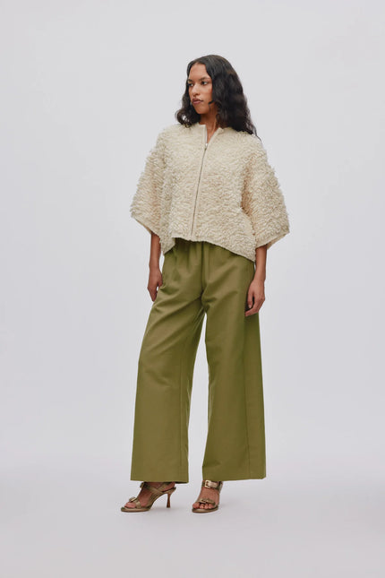 Rabens Saloner Alice Shaggy Knit Cardigan - Off White