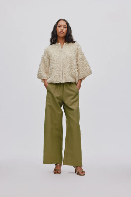 Rabens Saloner Alice Shaggy Knit Cardigan - Off White