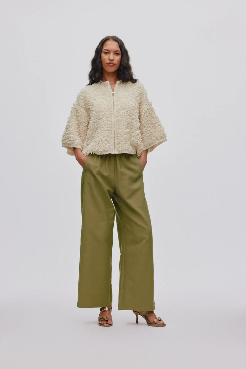Rabens Saloner Alice Shaggy Knit Cardigan - Off White