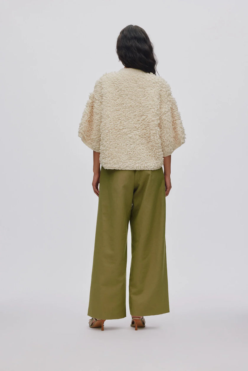 Rabens Saloner Alice Shaggy Knit Cardigan - Off White