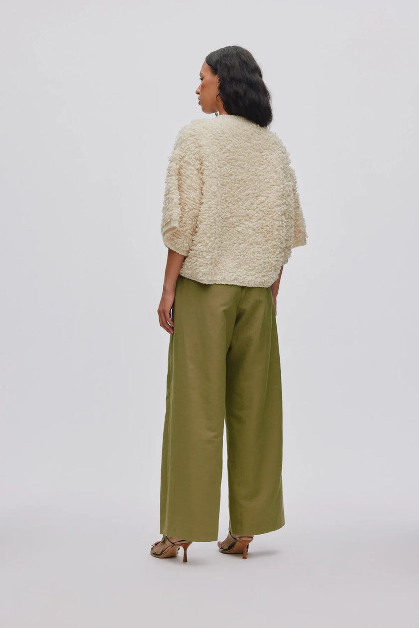 Rabens Saloner Alice Shaggy Knit Cardigan - Off White