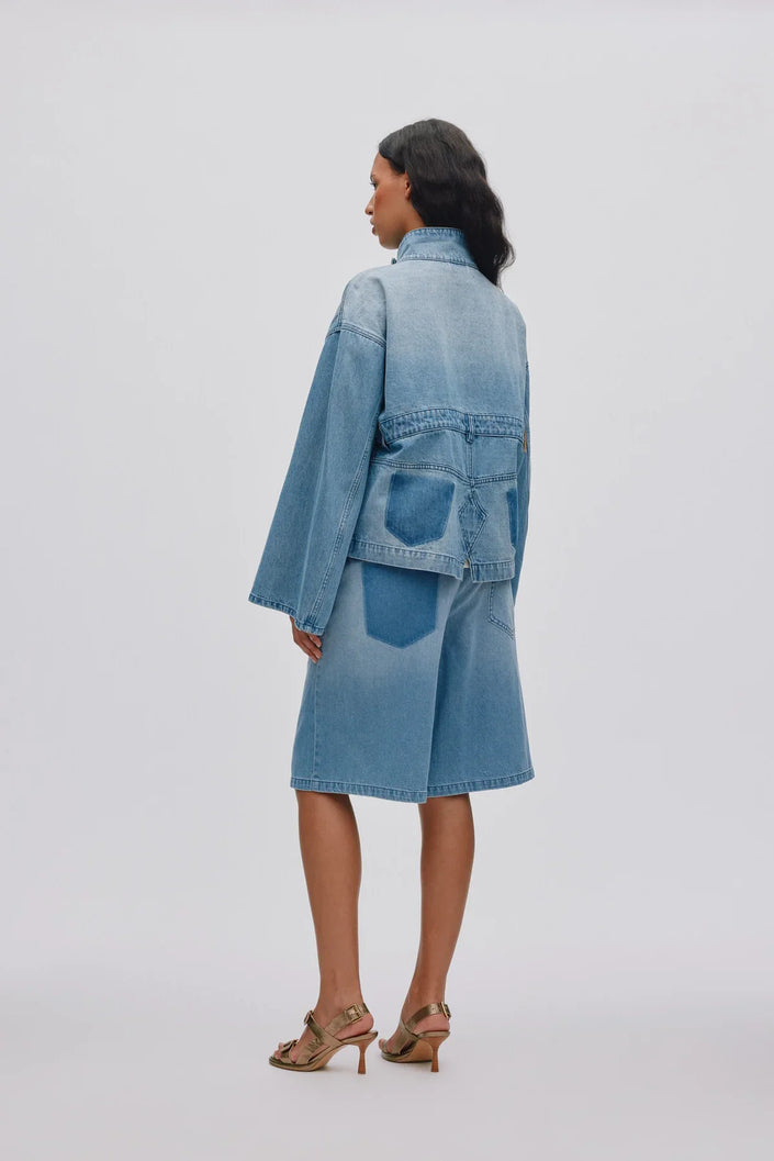 Rabens Saloner Donela Jacket - Washed Denim