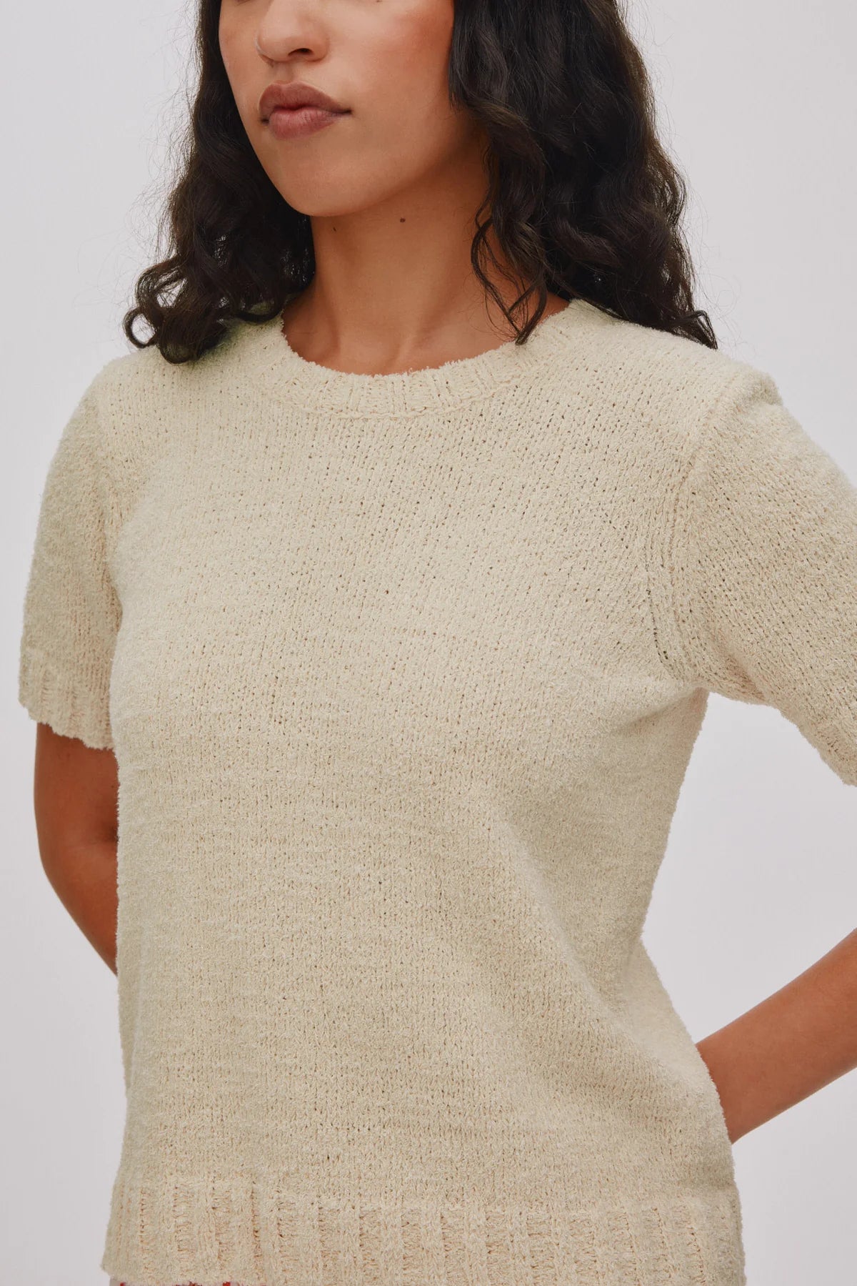 Rabens Saloner Elka Knit T-shirt - Sand