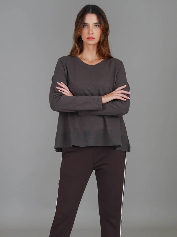 3rd Story Sonya L/S Tee - Espresso