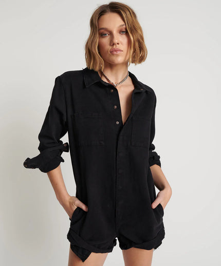 One Teaspoon Prophecy Jumpsuit - Onyx Black