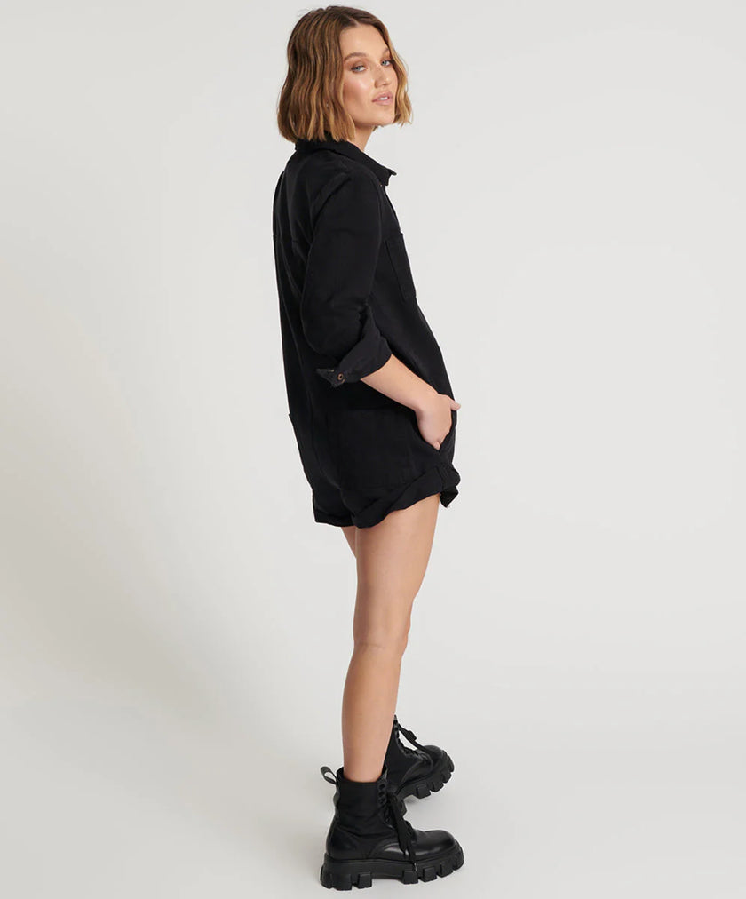 One Teaspoon Prophecy Jumpsuit - Onyx Black