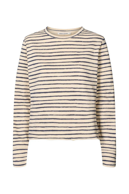 Rabens Saloner Hila LS Stripe Crew Top