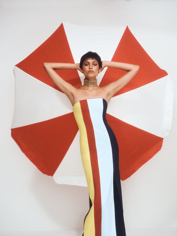 Muma World Panelwork Bandeau Dress