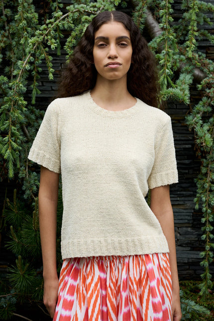 Rabens Saloner Elka Knit T-shirt - Sand
