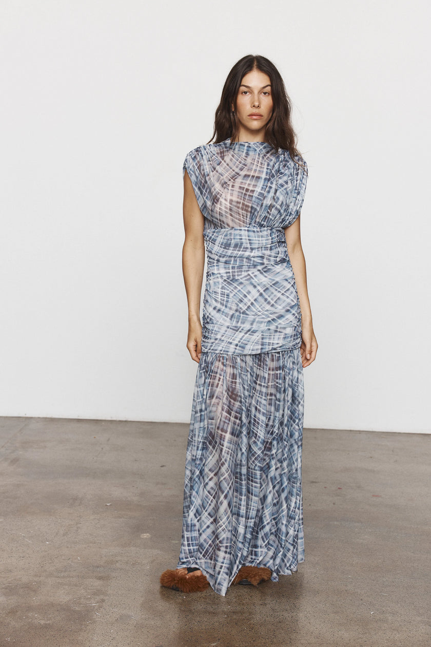 BLANCA FLOE DRESS - BLUE