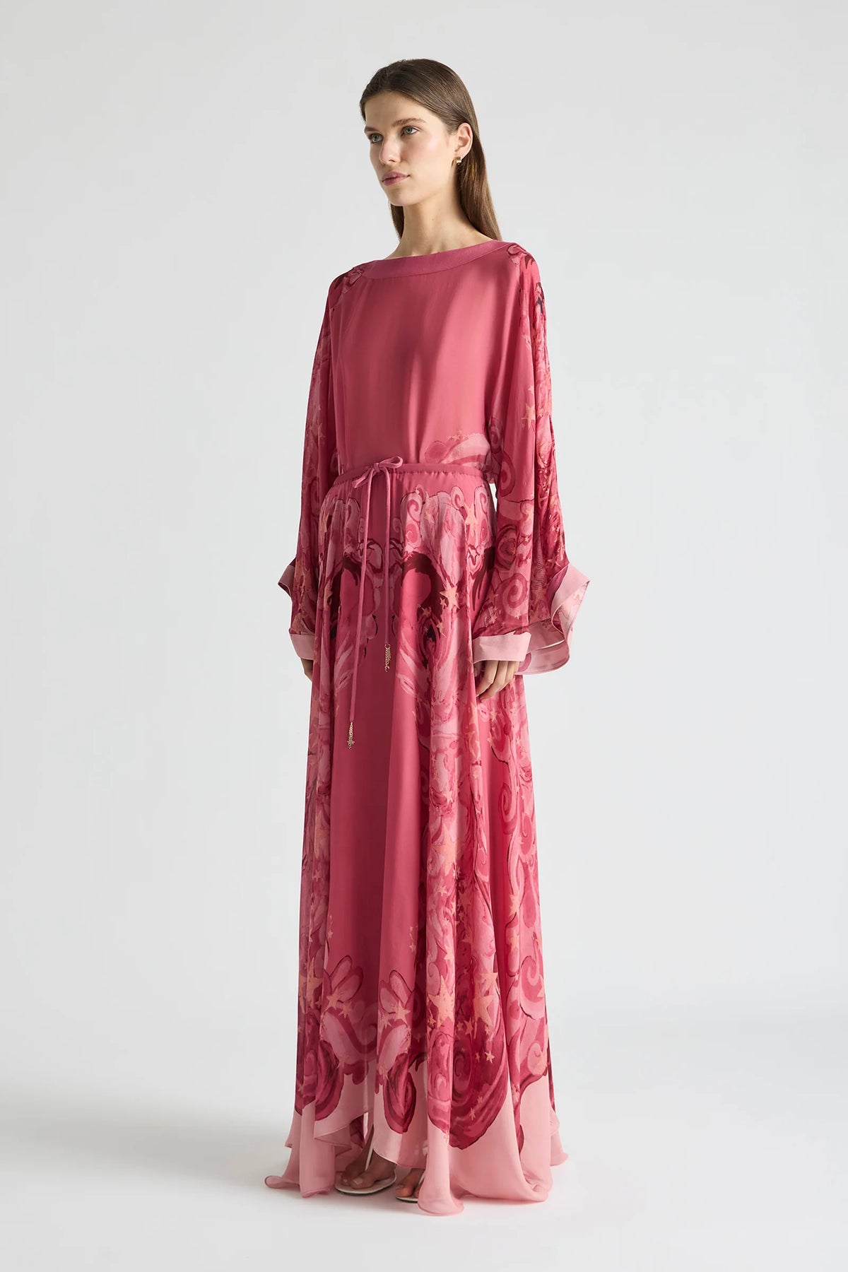 Antipodean Horizon Long Sleeve Crop Blouse