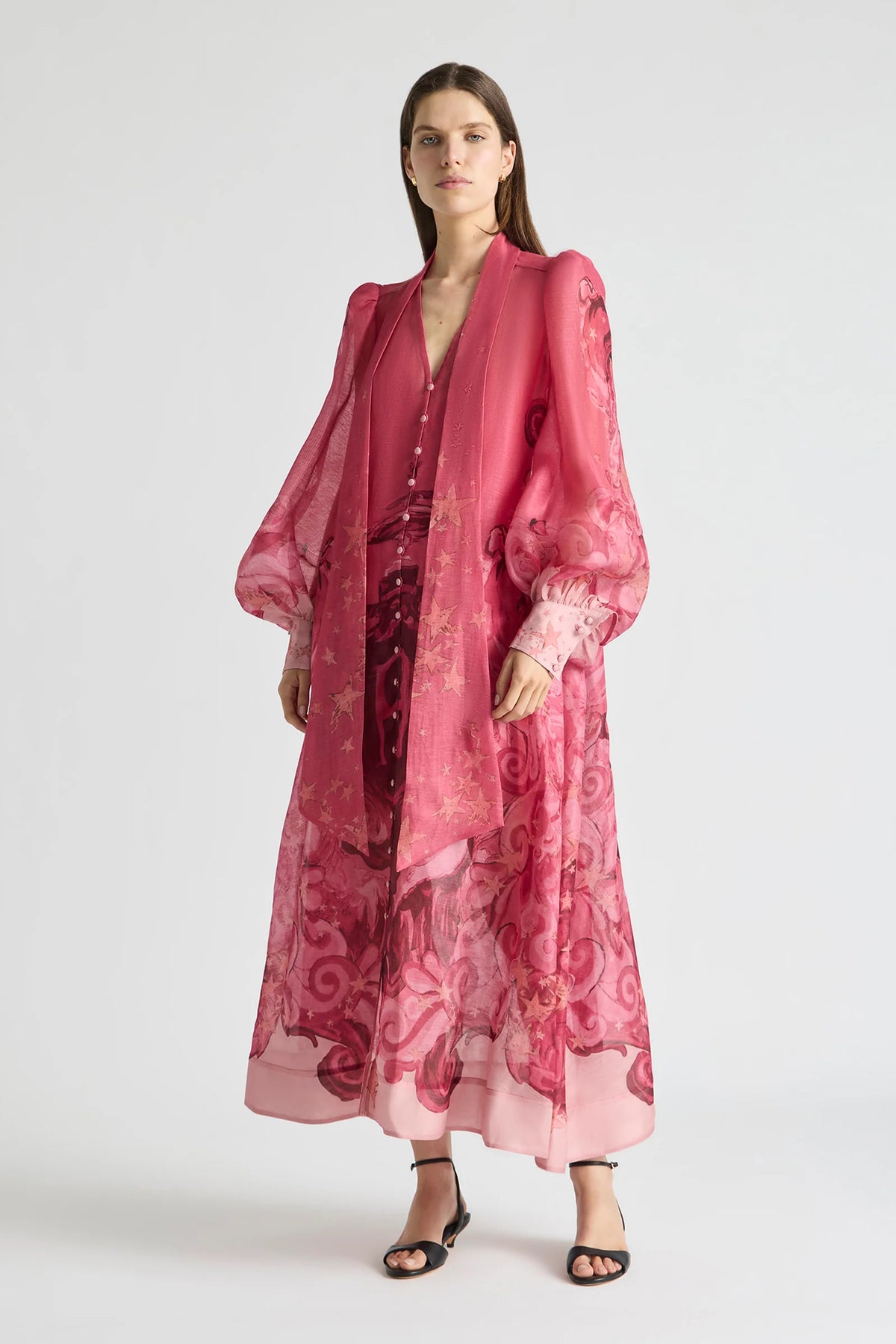 Antipodean Horizon Neck Tie Billow Dress