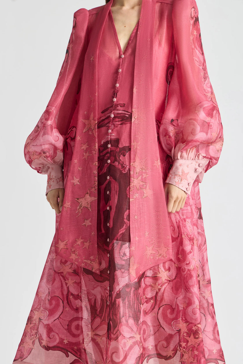 Antipodean Horizon Neck Tie Billow Dress