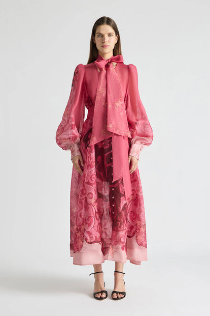 Antipodean Horizon Neck Tie Billow Dress
