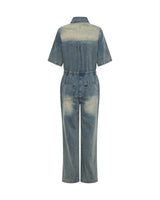 One Teaspoon Veronica Denim Jumpsuit - Blue Sand