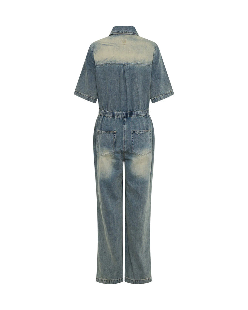 One Teaspoon Veronica Denim Jumpsuit - Blue Sand