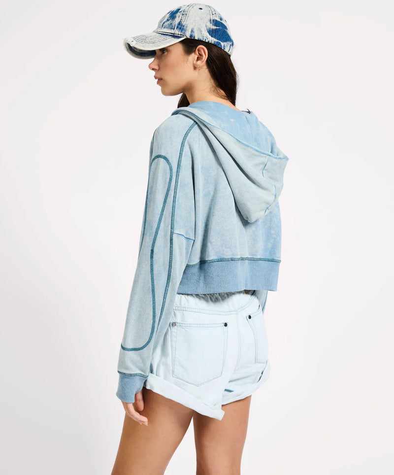 One Teaspoon Cropped Fleece Zip Hoody