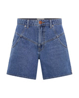 One Teaspoon Kinks Mid Waist Long Length Denim Short