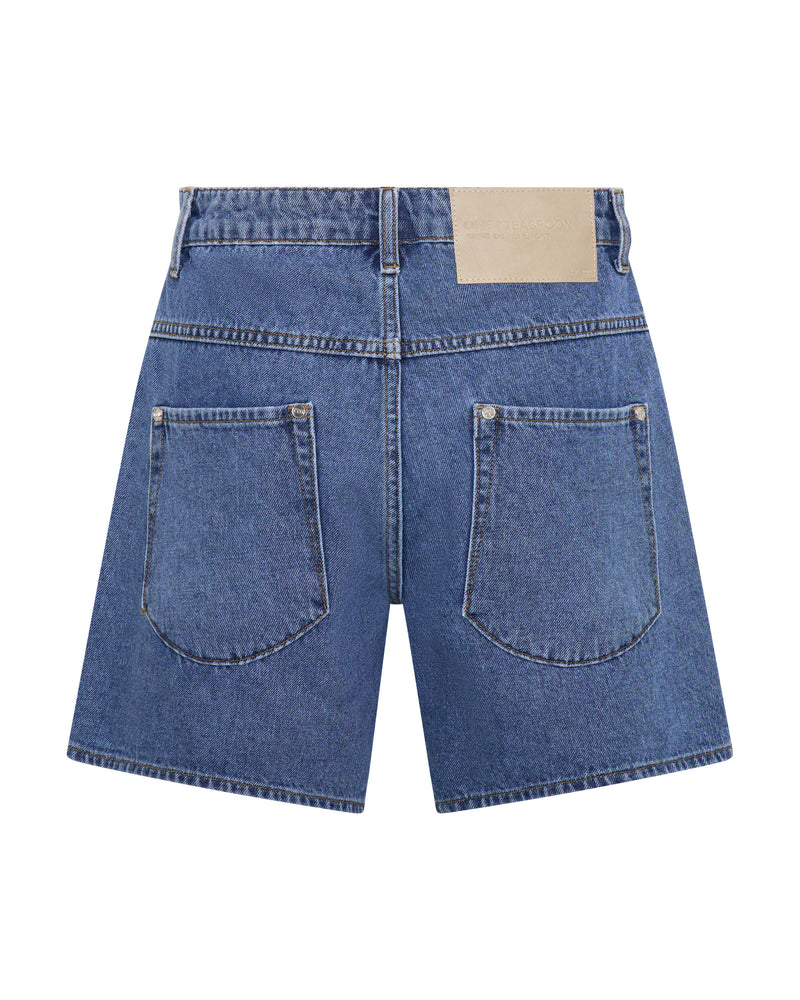 One Teaspoon Kinks Mid Waist Long Length Denim Short