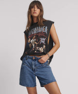 One Teaspoon Kinks Mid Waist Long Length Denim Short