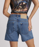 One Teaspoon Kinks Mid Waist Long Length Denim Short