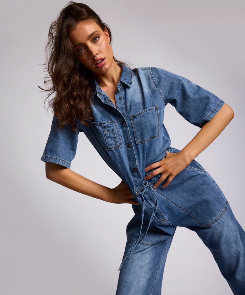 One Teaspoon Veronica Denim Jumpsuit - Westland Blue