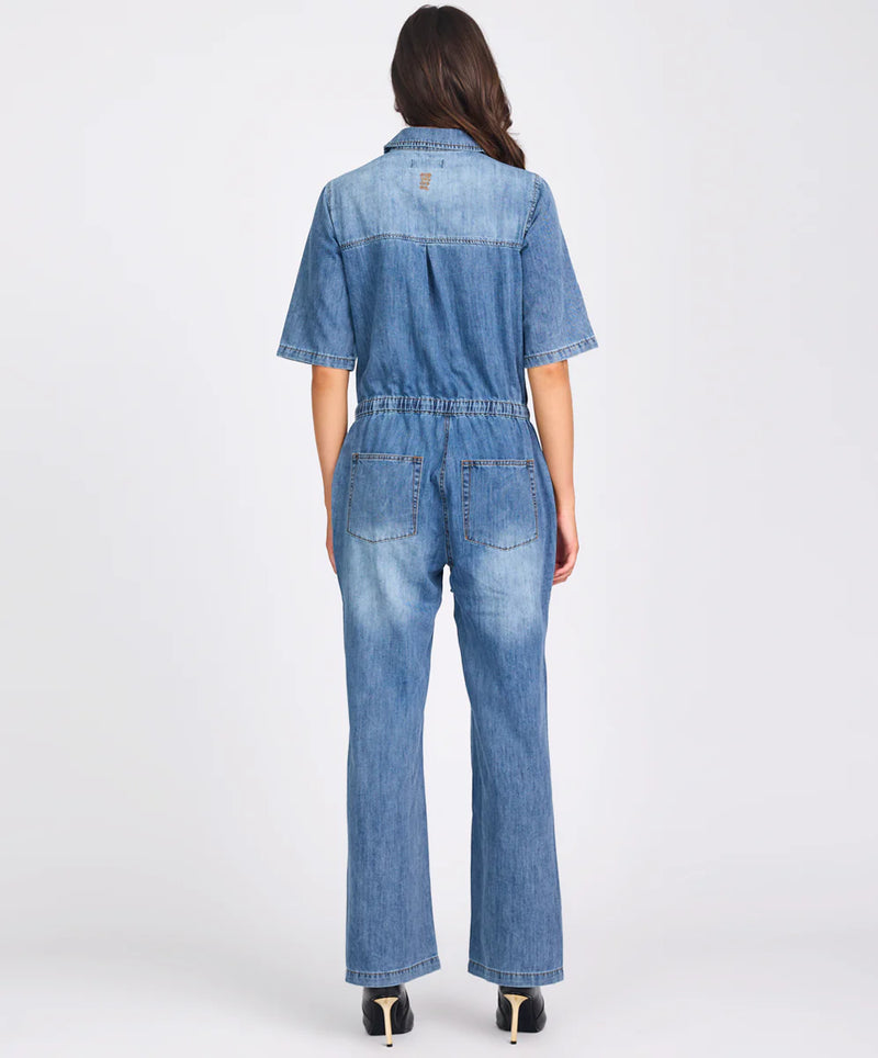 One Teaspoon Veronica Denim Jumpsuit - Westland Blue