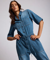 One Teaspoon Veronica Denim Jumpsuit - Westland Blue