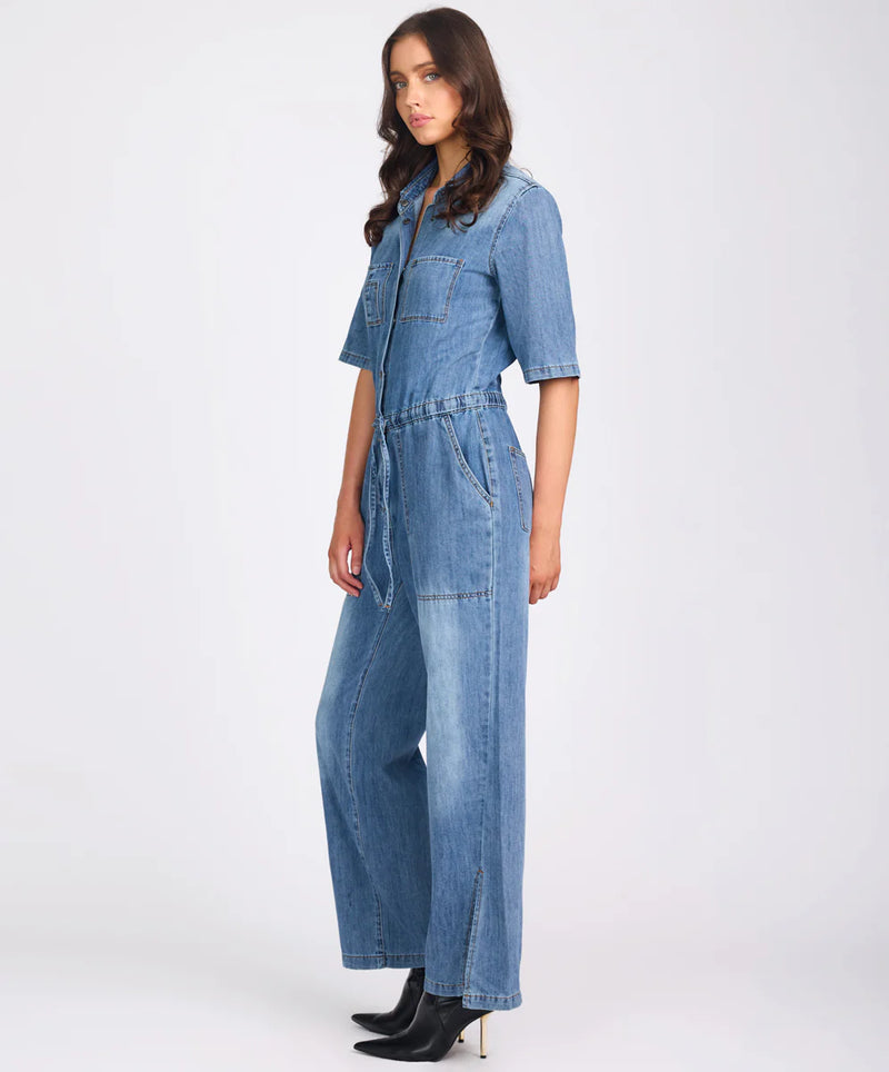 One Teaspoon Veronica Denim Jumpsuit - Westland Blue