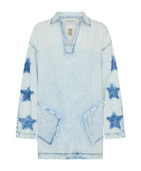 One Teaspoon Le Captain Pullover Mini Denim Dress