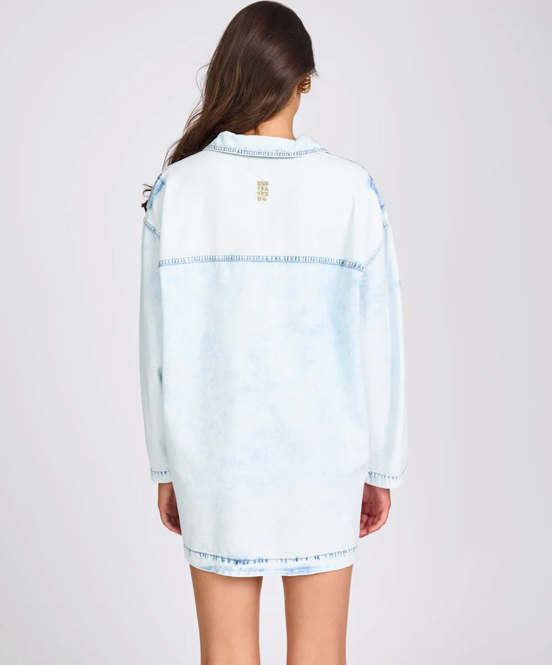 One Teaspoon Le Captain Pullover Mini Denim Dress