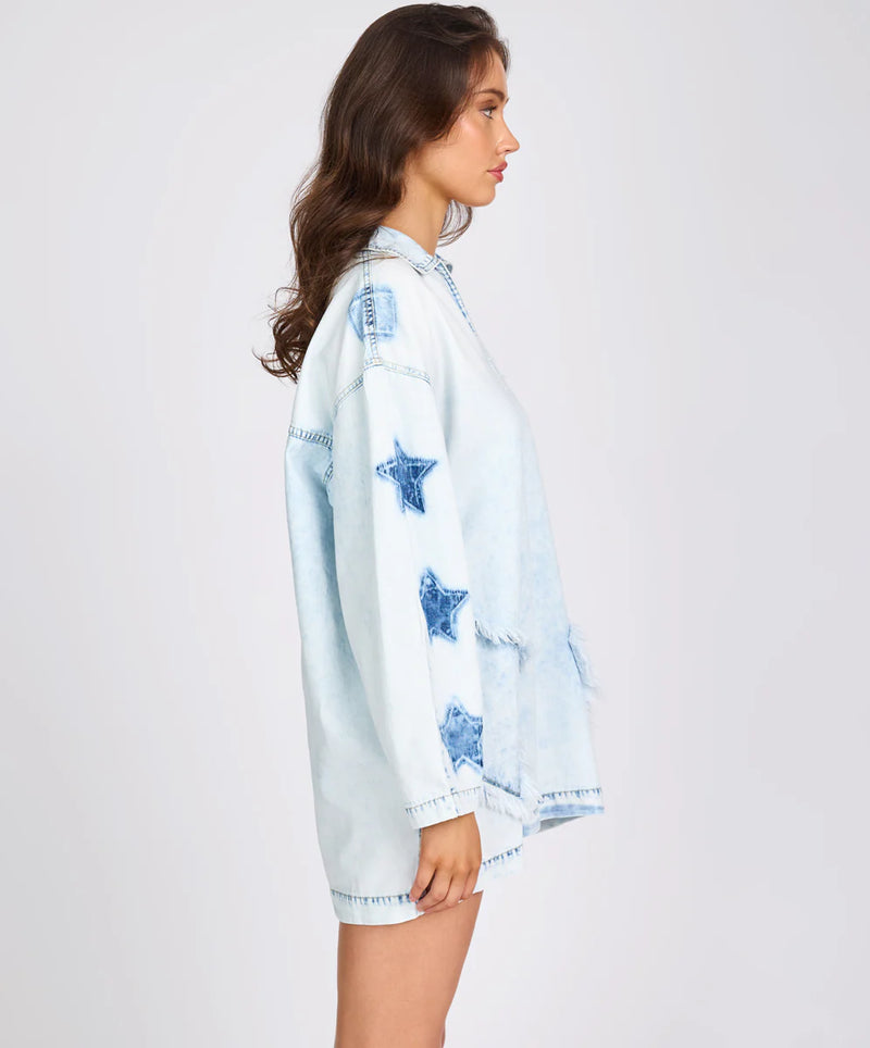 One Teaspoon Le Captain Pullover Mini Denim Dress