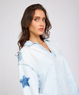 One Teaspoon Le Captain Pullover Mini Denim Dress