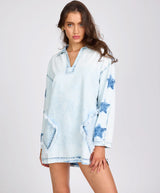 One Teaspoon Le Captain Pullover Mini Denim Dress