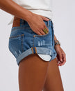 One Teaspoon Bandits Low Waist Denim Shorts - Pacifica