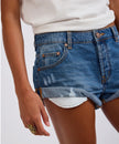 One Teaspoon Bandits Low Waist Denim Shorts - Pacifica