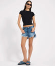 One Teaspoon Outlaw Denim Shorts - Pacifica