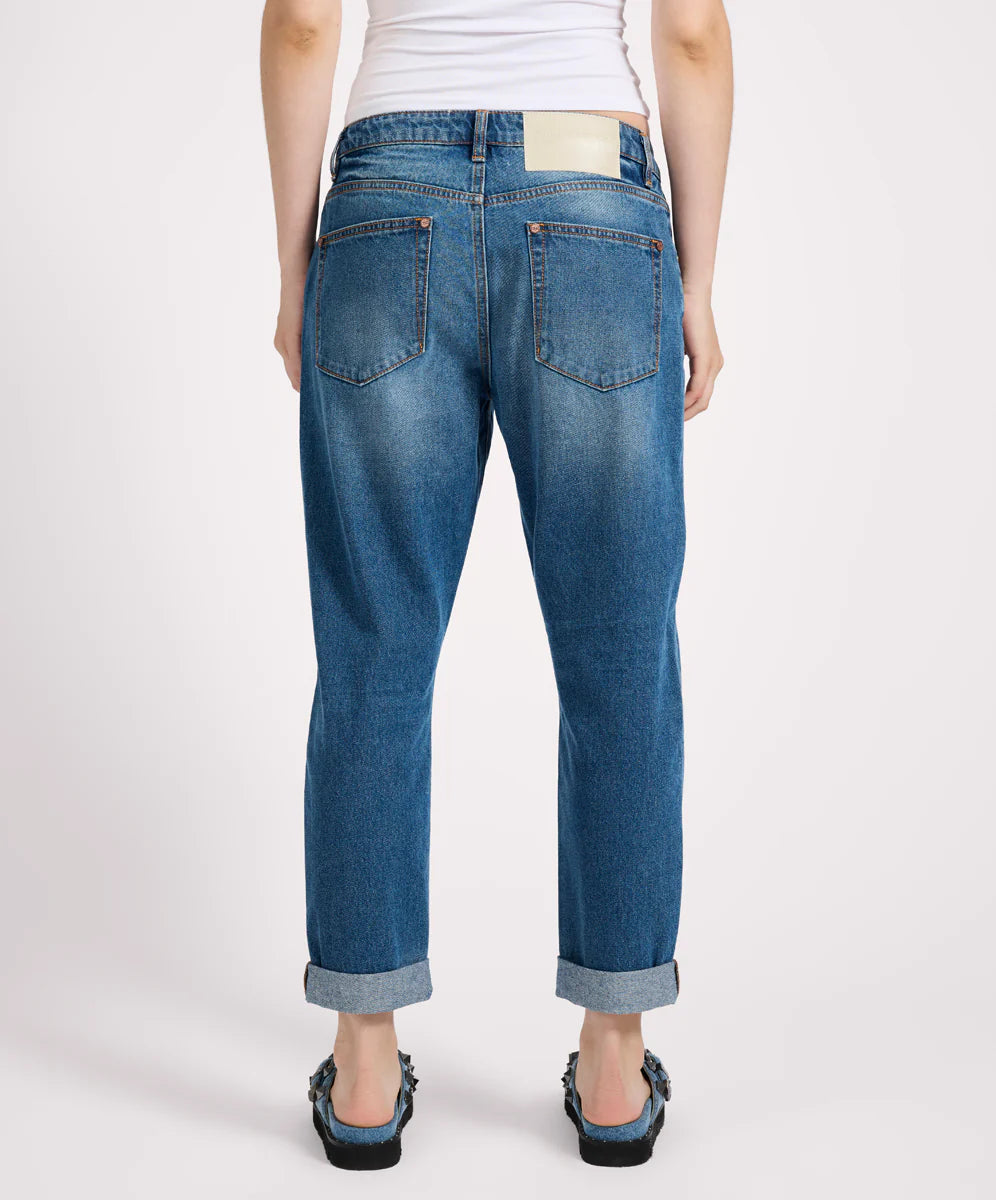 One Teaspoon Saints Low Waist Boyfriend Denim Jeans