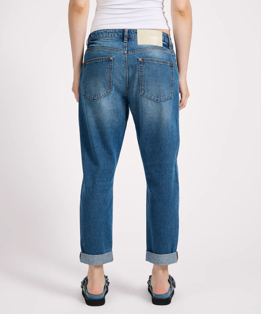 One Teaspoon Saints Low Waist Boyfriend Denim Jeans