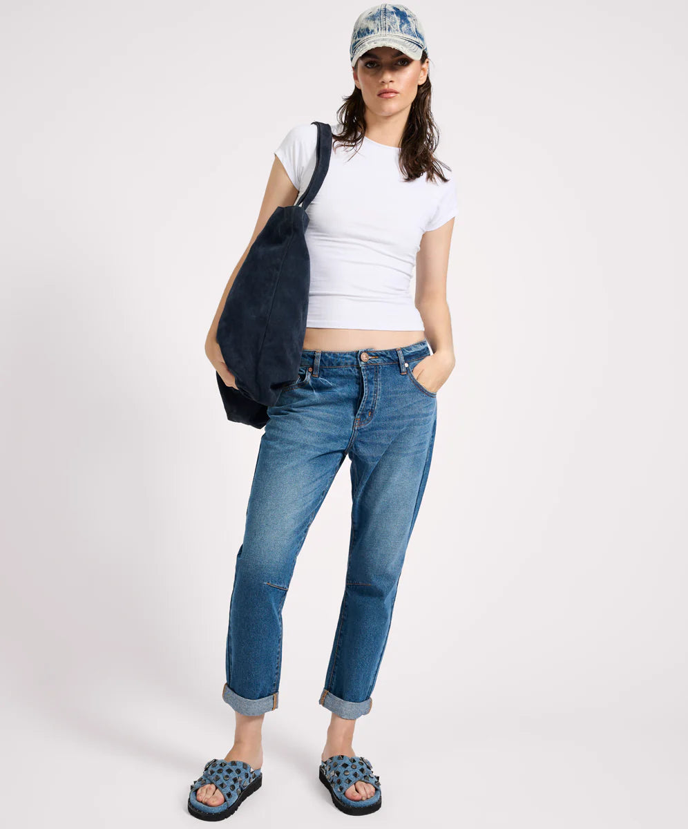 One Teaspoon Saints Low Waist Boyfriend Denim Jeans