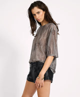One Teaspoon Mesh Striped Oversized Kobe Tee