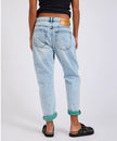 One Teaspoon Saints Low Waist Boyfriend Denim - Blue Field