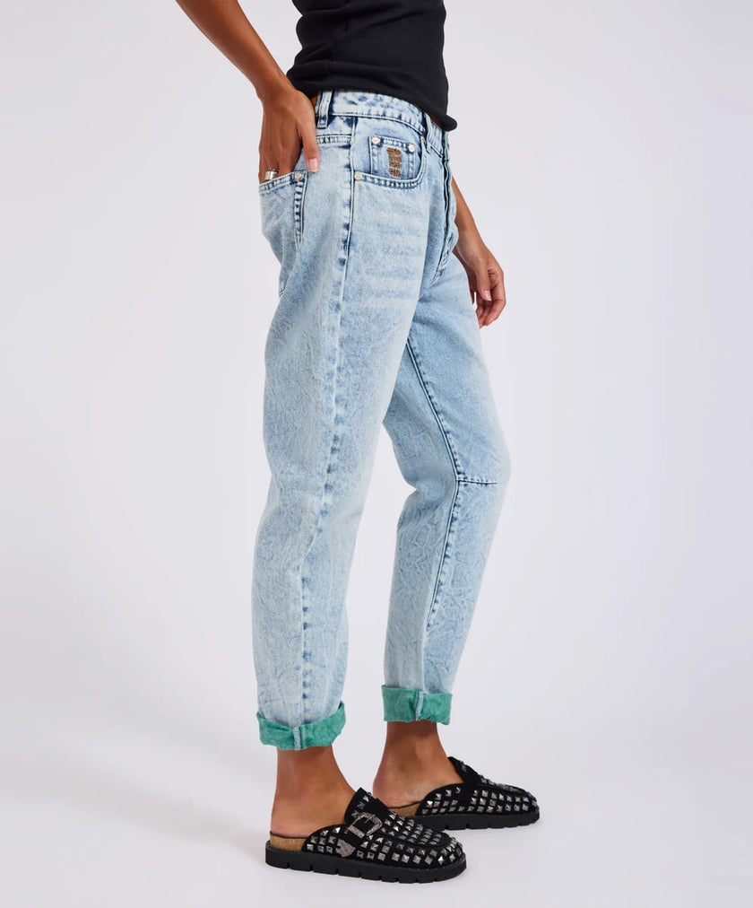 One Teaspoon Saints Low Waist Boyfriend Denim - Blue Field